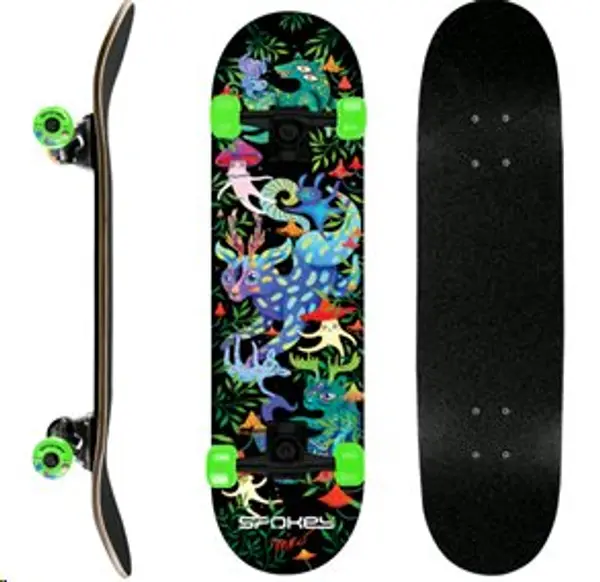 Spokey Spokey OLLIE Skateboard 78.7 x 20 cm, ABEC7, with light elements in the dark