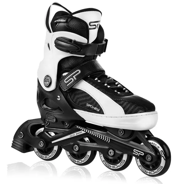 Spokey Spokey ORI Kolieskové korčule, čierno-biele, ABEC9 Carbon, veľ. 37-40