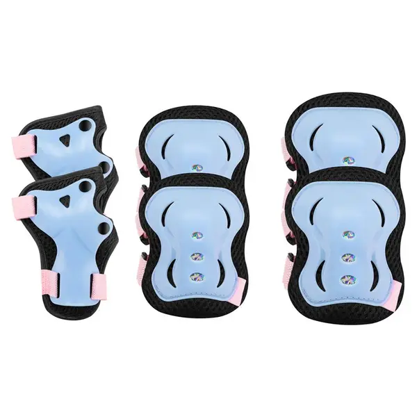 Spokey Spokey SHIELD 3-piece set of children's protectors, blue-pink, large. L