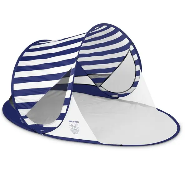 Spokey Spokey STRATUS Self-hanging beach tent, UV 40, 190 x 120 x 90 cm, blue stripes