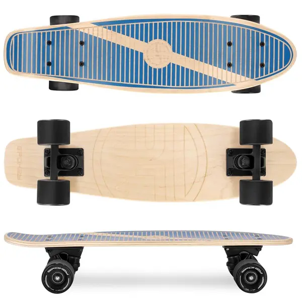 Spokey Spokey WOO-FISH Wooded pennyboard 56 x 15 cm, ABEC7, dark blue