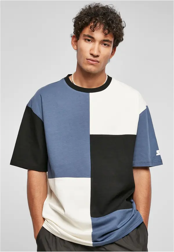 Starter Black Label Starter Patchwork Oversize T-shirt vintageblue/black/pale white