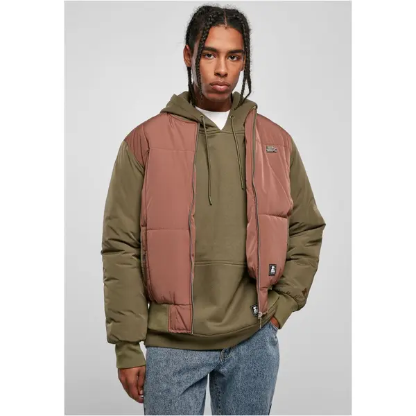 Starter Black Label Starter Quilted Bomber Jacket Crust/darkolive