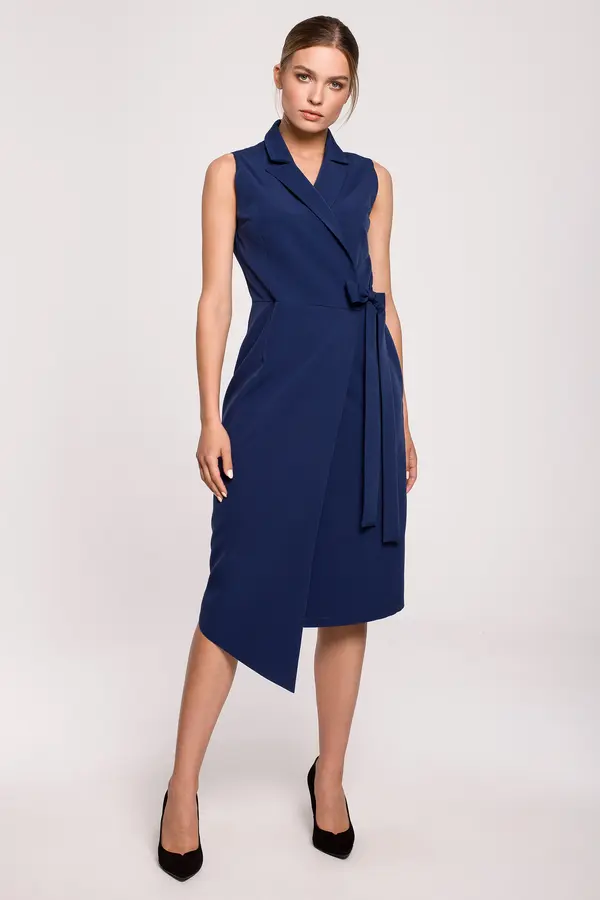 Stylove Stylove ženska haljina S275 Mornarsko plava