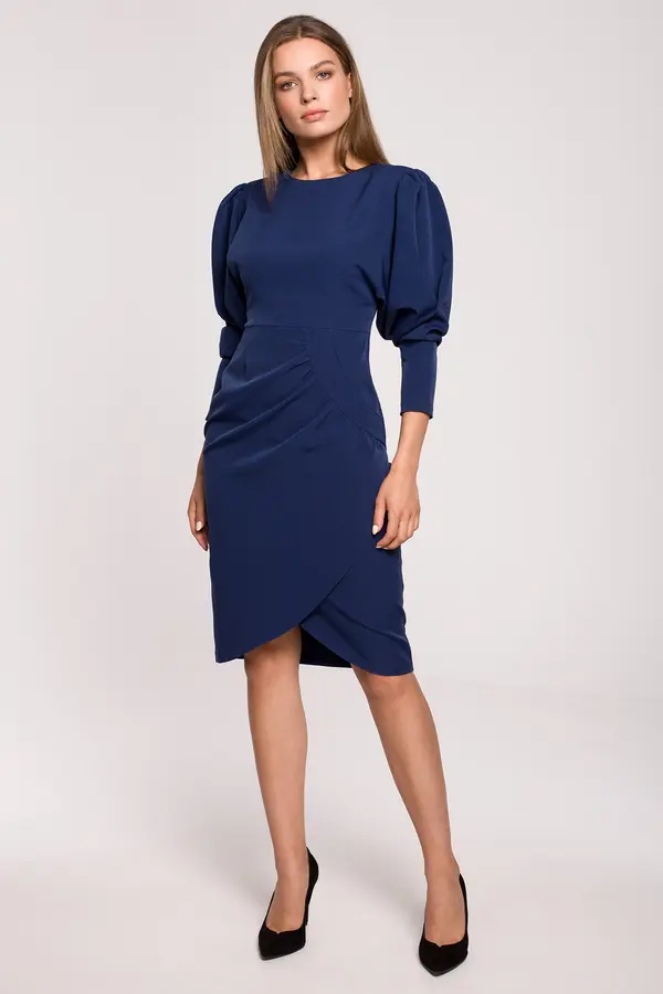 Stylove Stylove ženska haljina S284 Mornarsko plava