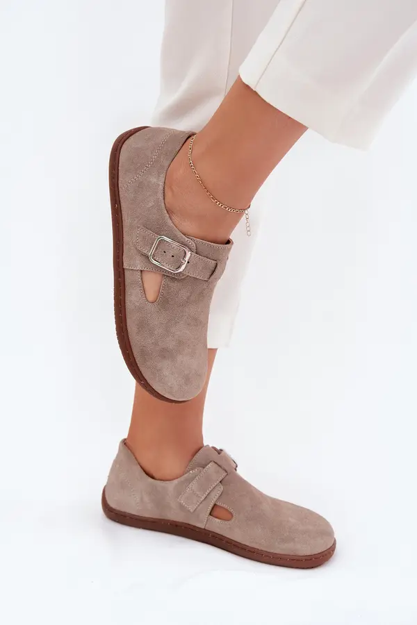Zazoo Suede Half Shoes Barefoot Women With Buckle Zazoo
