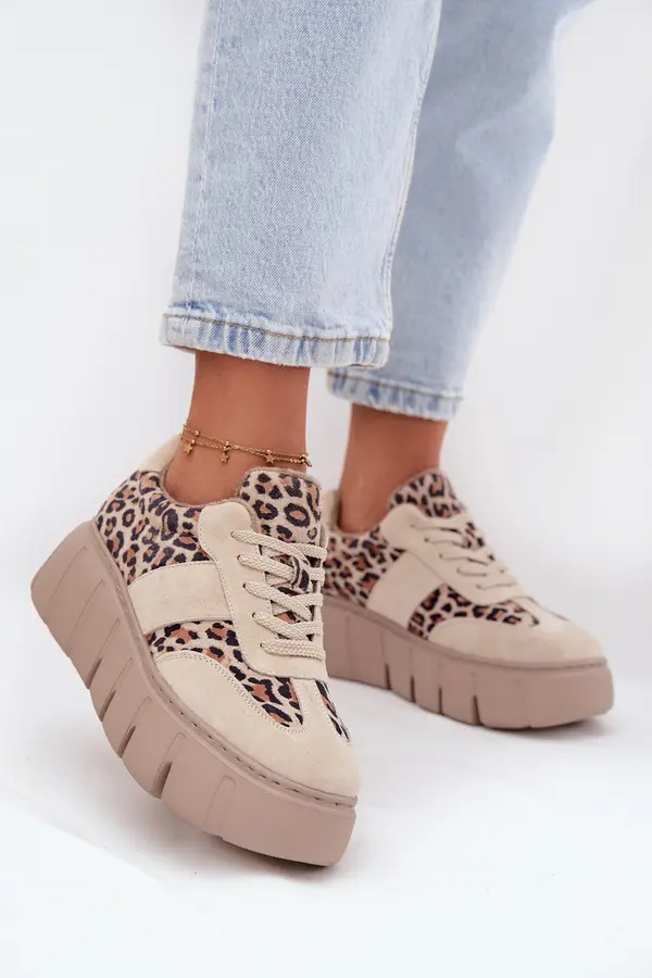 VINCEZA Suede Insulated Women's Sneakers On Chunky Platform Vinceza