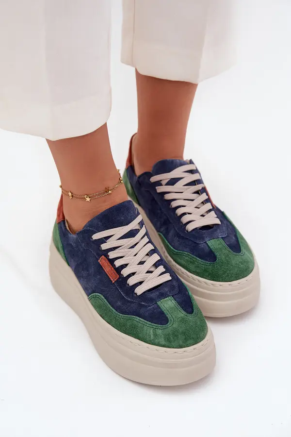 Zazoo Suede Women's Sneakers On Platform Zazoo