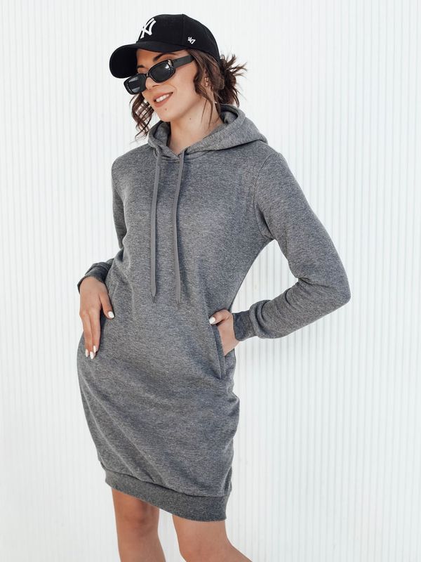 DStreet Sukienka bluzowa GARNET ciemnoszara Dstreet