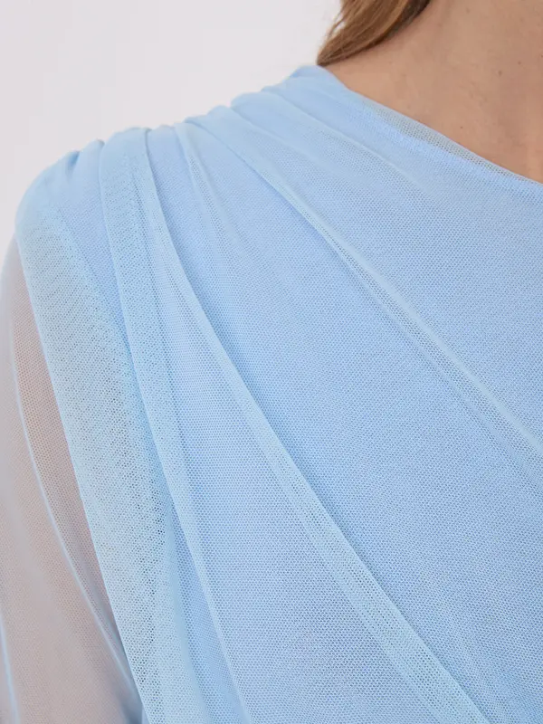 Italy Moda Svijetloplava bluza s dugim rukavima