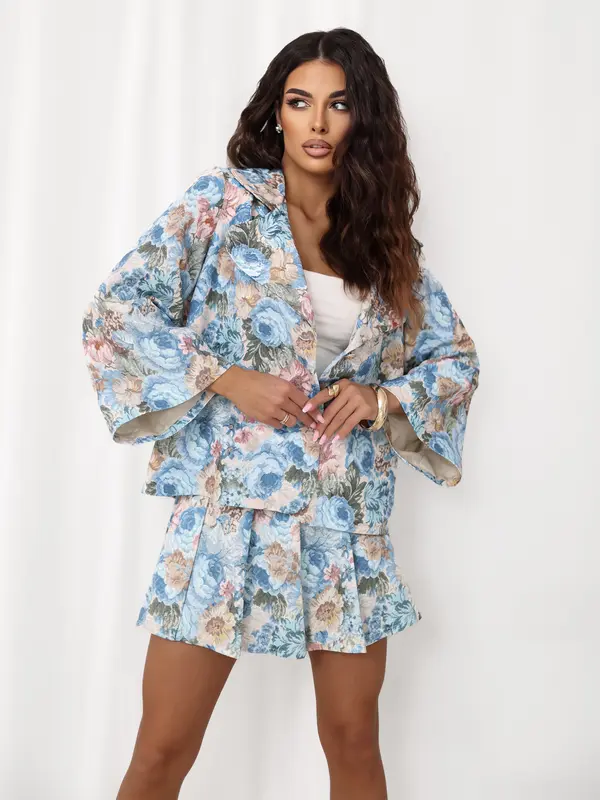 Italy Moda Svijetloplava elegantna jakna