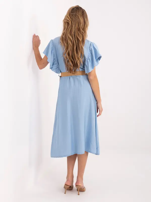 Italy Moda Svijetloplava midi haljina