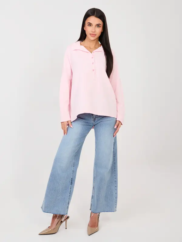 Factory Price Svijetloružičasta bluza dugih rukava