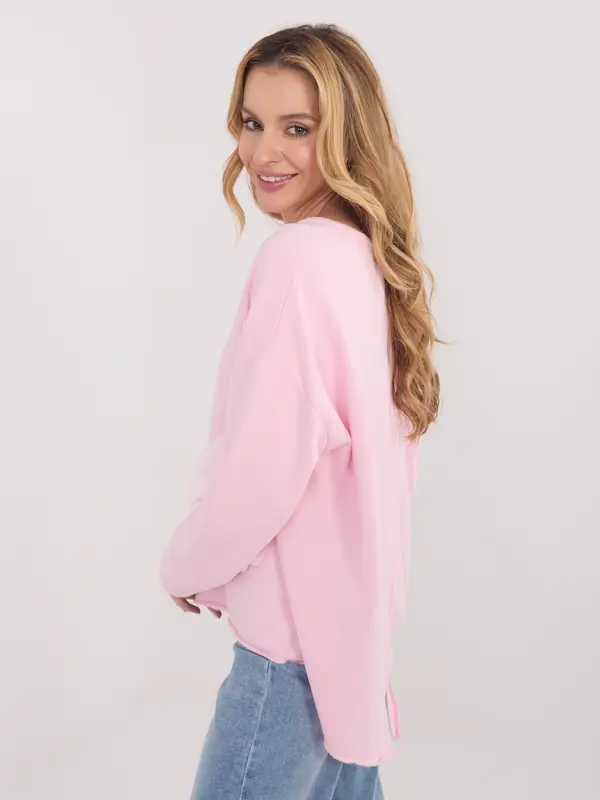 Factory Price Svijetloružičasta bluza s mašnom