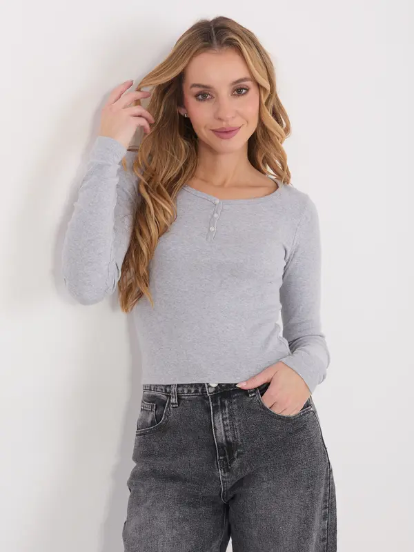 Factory Price Svijetlosiva bluza dugih rukava