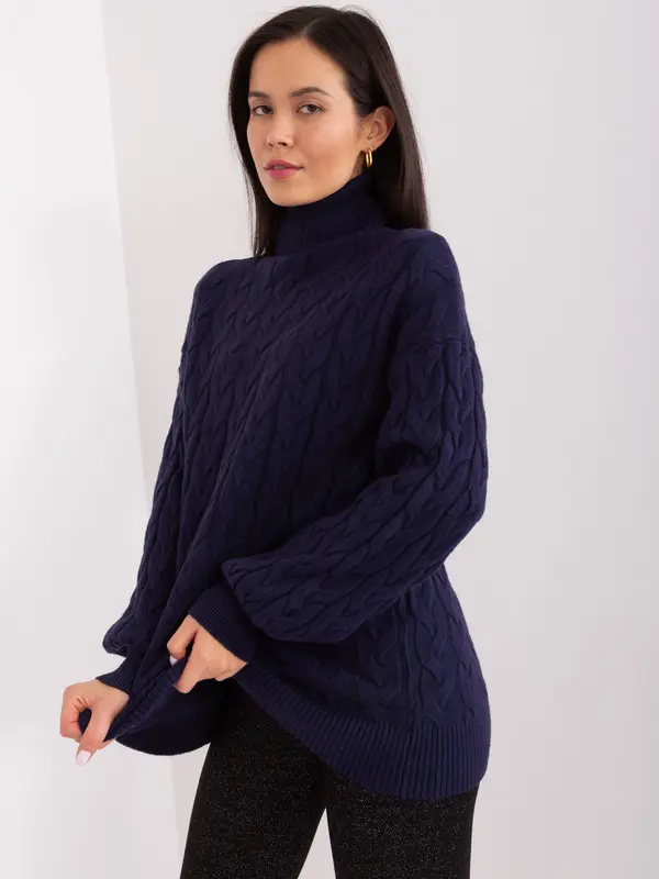 Wool Fashion Italia Sweater-AT-SW-2348.88-navy blue