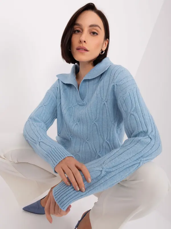 Wool Fashion Italia Sweater-AT-SW-2349-2.27-Light Blue