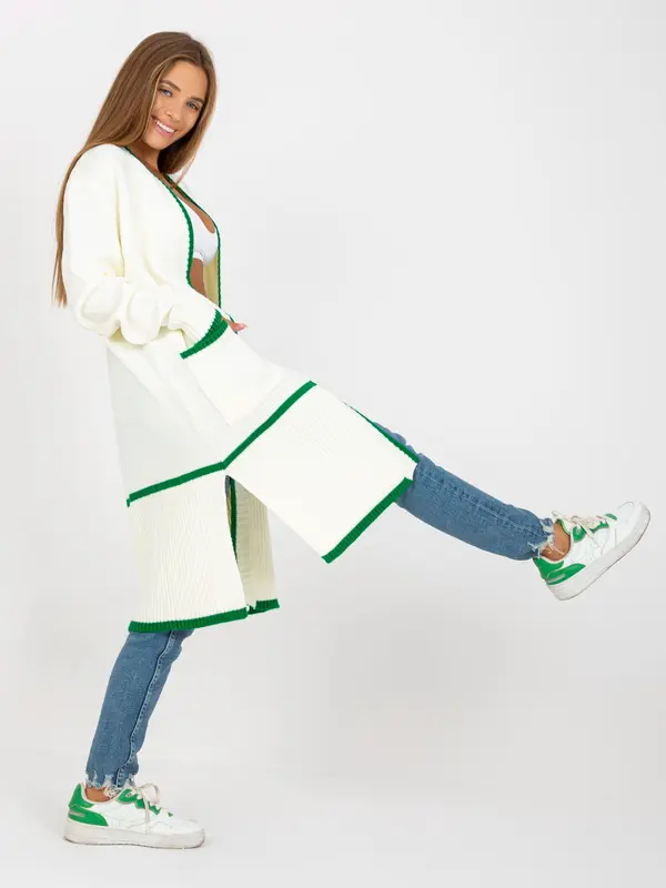 RUE PARIS Sweater-LC-SW-0340.42P-White-Green