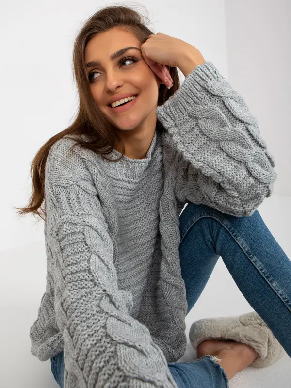 RUE PARIS Sweater-LC-SW-8044.06X-gray