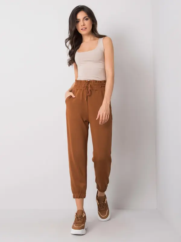RUE PARIS Sweatpants-217-DR-25472.73-brown
