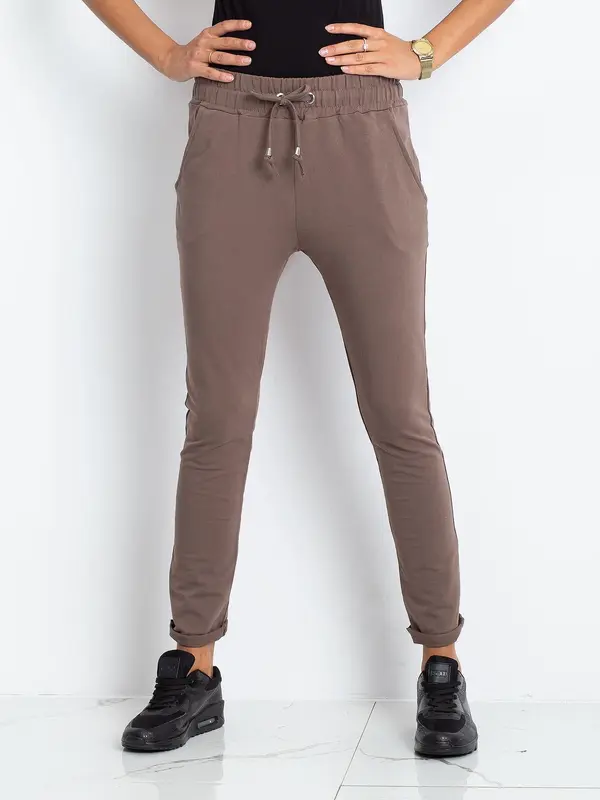 BASIC Feel Good Sweatpants-RV-DR-3698.08X-brown