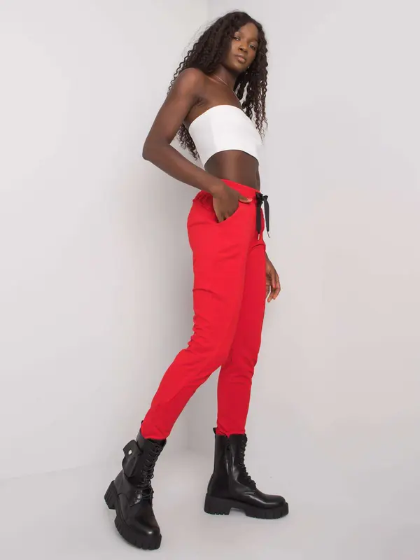 RELEVANCE Sweatpants-RV-DR-6437.18-red