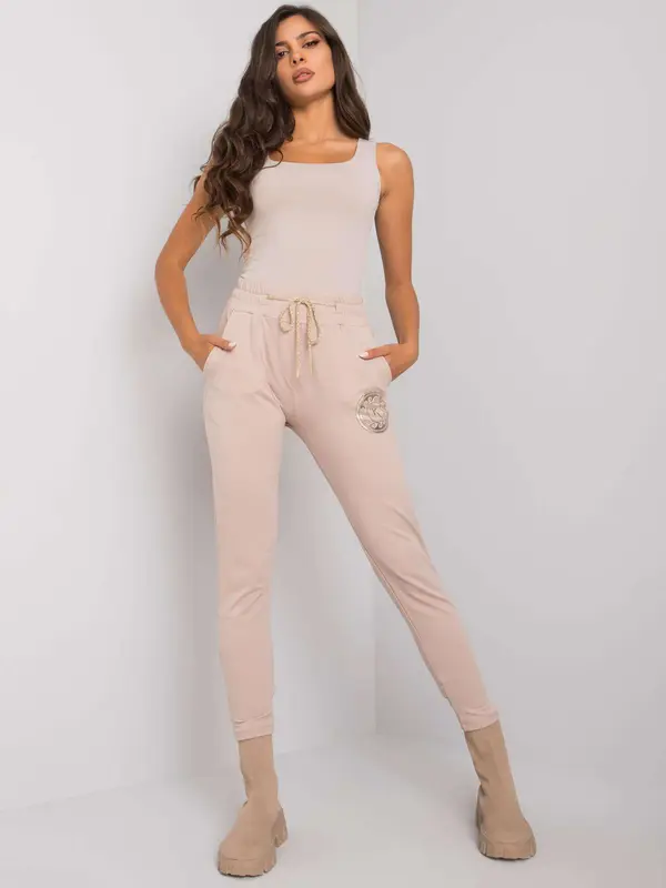 RELEVANCE Sweatpants-RV-DR-7072.26-beige