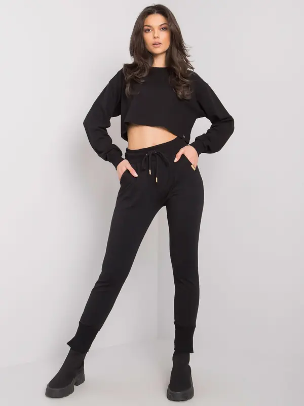 RUE PARIS Sweatpants-RV-DR-7358.06P-black