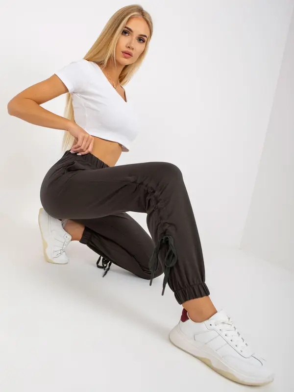 RELEVANCE Sweatpants-RV-DR-7943.19-dark khaki
