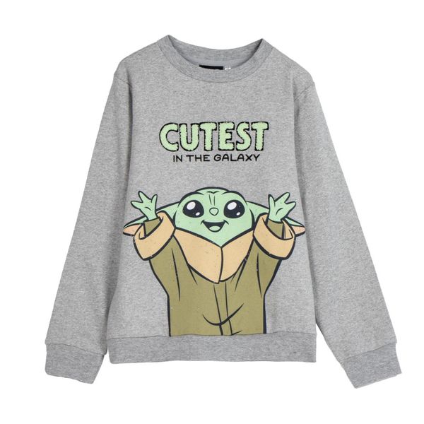 THE MANDALORIAN SWEATSHIRT COTTON BRUSHED THE MANDALORIAN GROGU