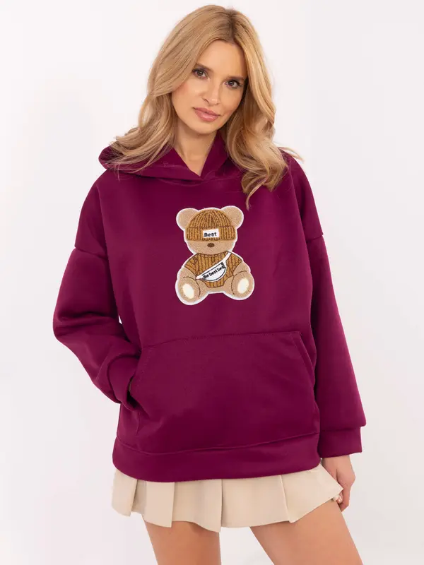 Italy Moda Sweatshirt-DHJ-BL-A8695-1.16-purple