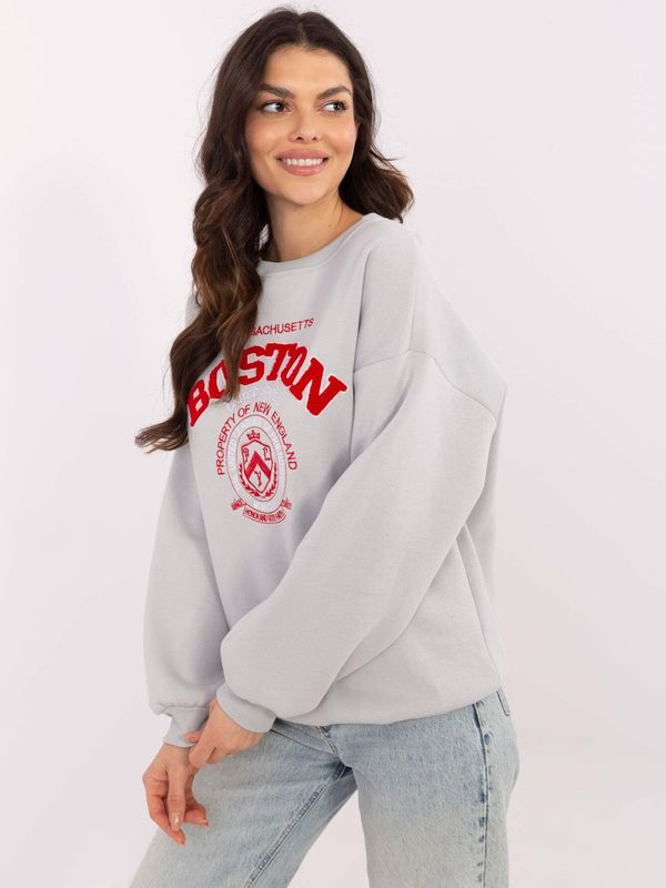 My Red Lips Sweatshirt-EM-BL-617-15.55P-light gray