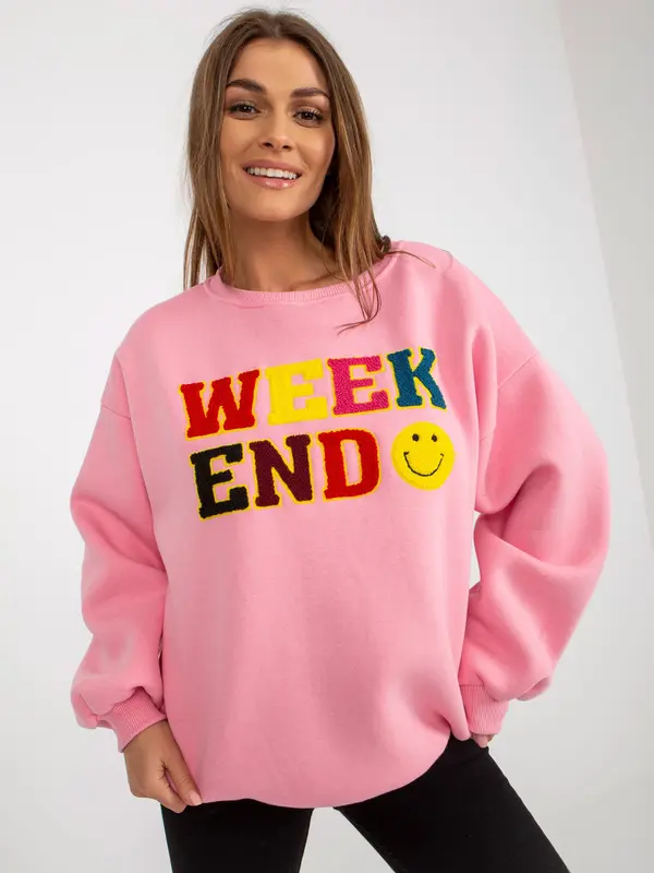 My Red Lips Sweatshirt-EM-BL-617-6.07P-pink