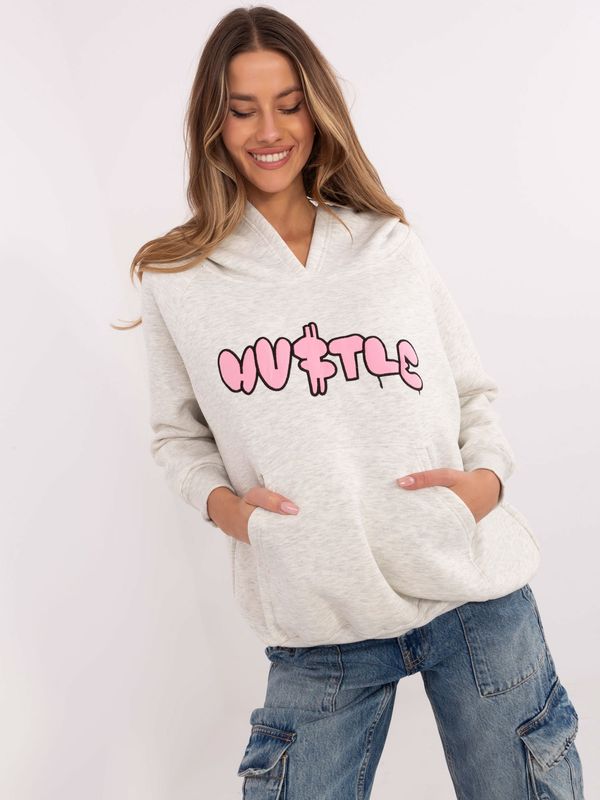 My Red Lips Sweatshirt-EM-BL-881.16-light gray