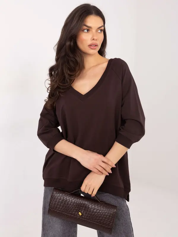 RUE PARIS Sweatshirt-RV-BL-5676.09-dark brown