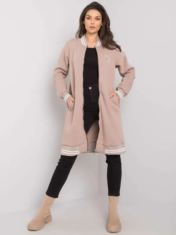 RUE PARIS Sweatshirt-RV-BL-7350.28-dark beige