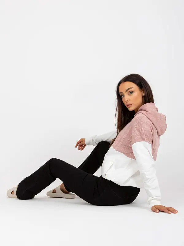 RUE PARIS Sweatshirt-RV-BL-8171.30-white-pink