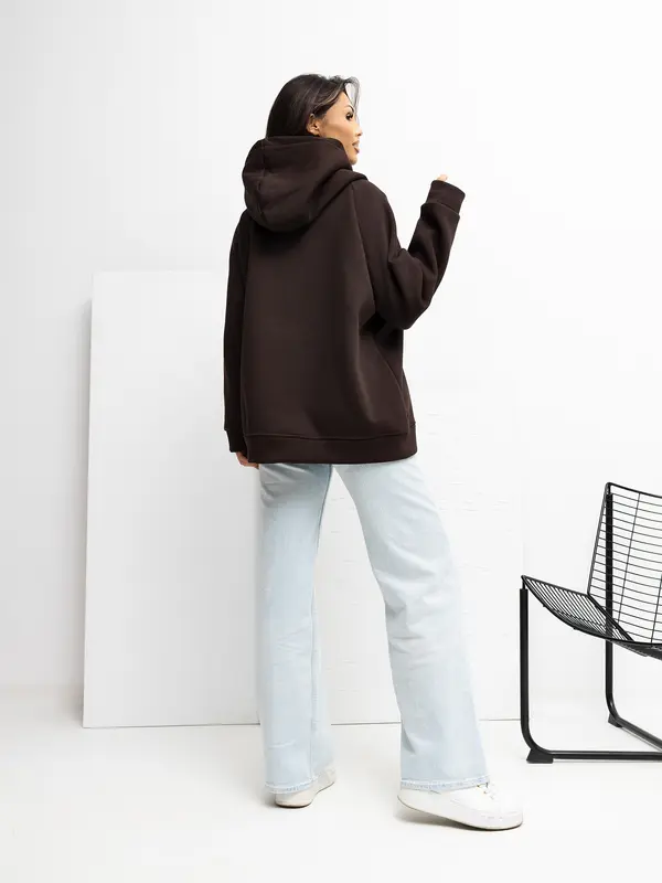 RUE PARIS Sweatshirt-RV-BL-A1034.26-dark brown