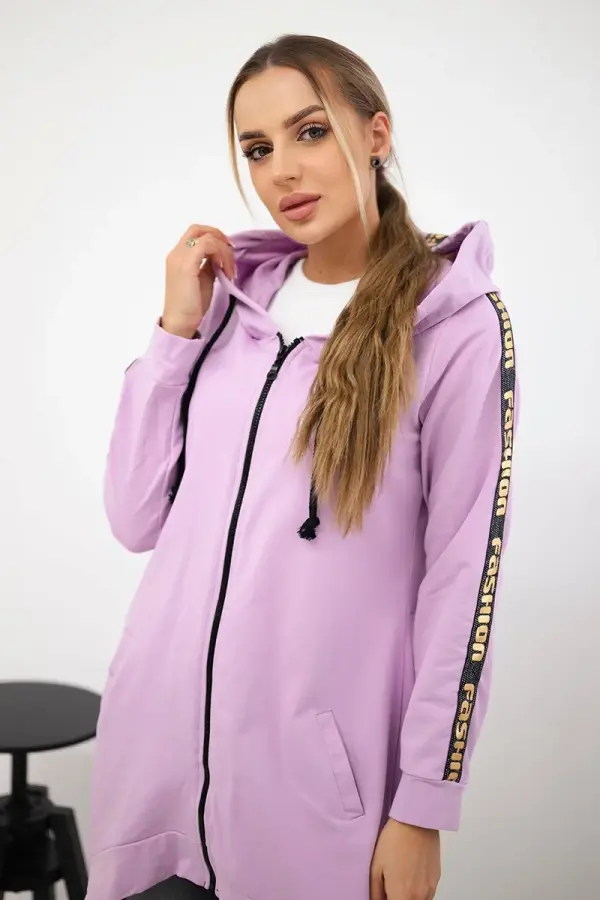 Kesi Sweatshirt with a zipper at the back purple