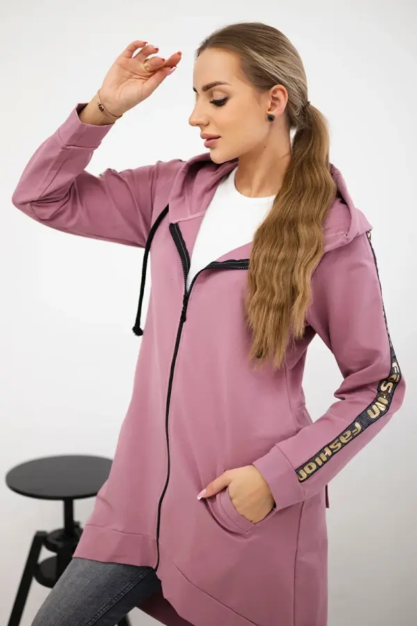 Kesi Sweatshirt with back zip dark pink