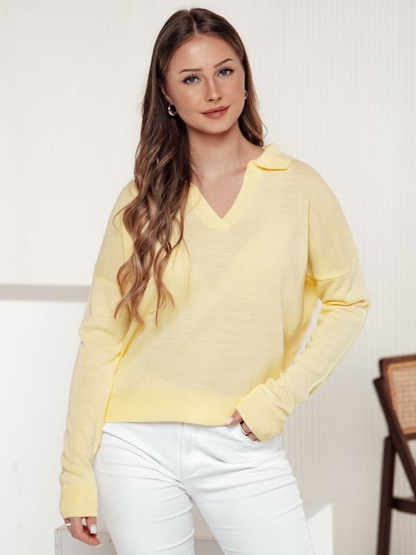 DStreet Sweter damski VISTILLA cytrynowy Dstreet