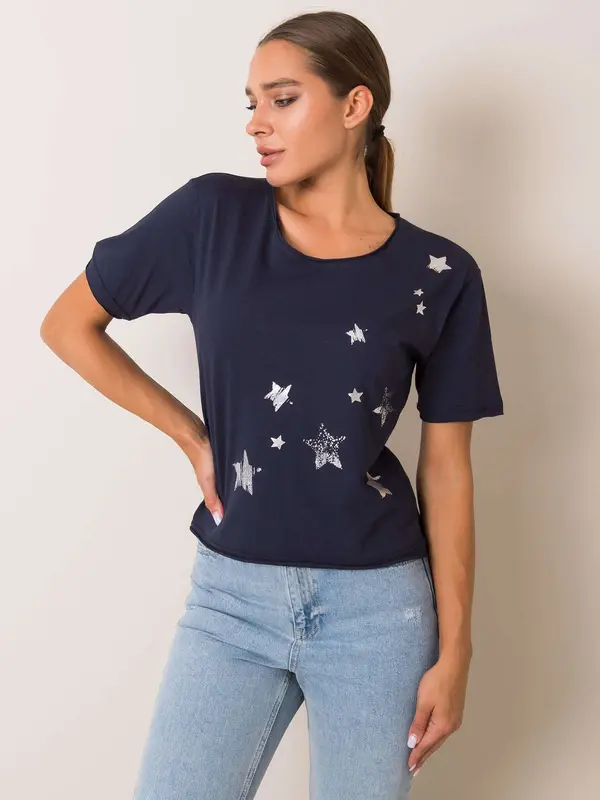 For Fitness T-shirt-131-TS-AMZ1010.34P-navy blue