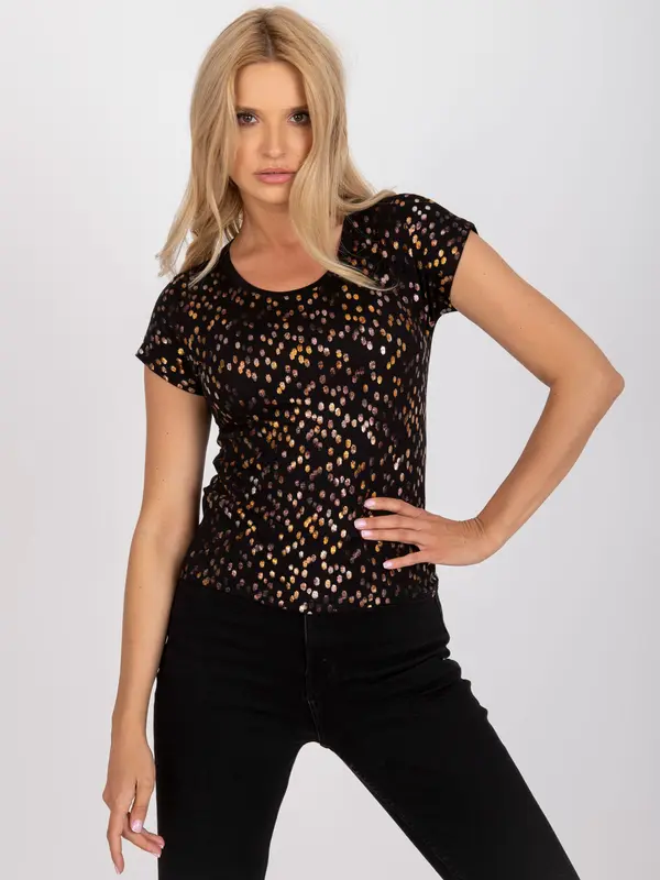 BERRAK T-shirt-BR-TS-8127-black-gold