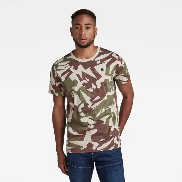 G Star T-shirt - G-star RAW Camo ao r t beige