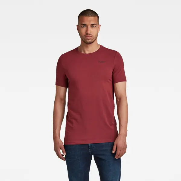G Star T-shirt - G-star Slim base r t s\s burgundy