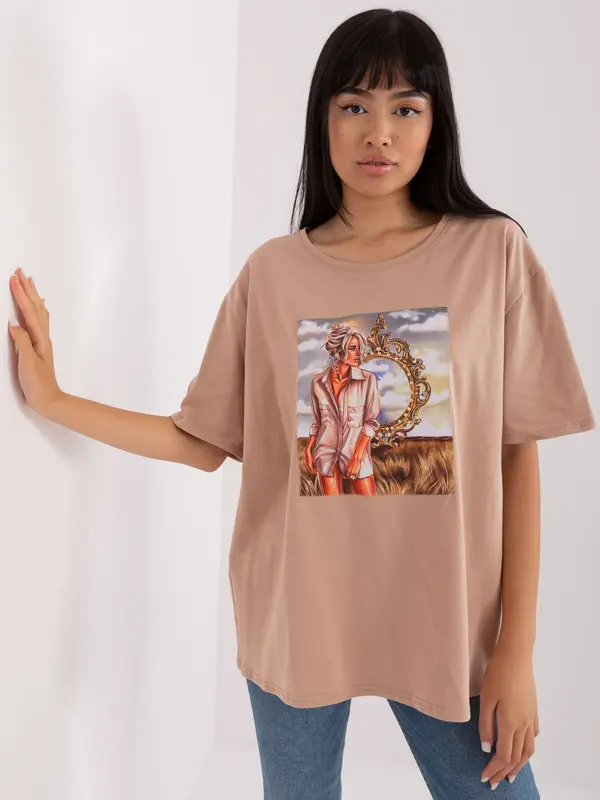 LAKERTA T-shirt-LK-TS-509353-1.33P-dark beige