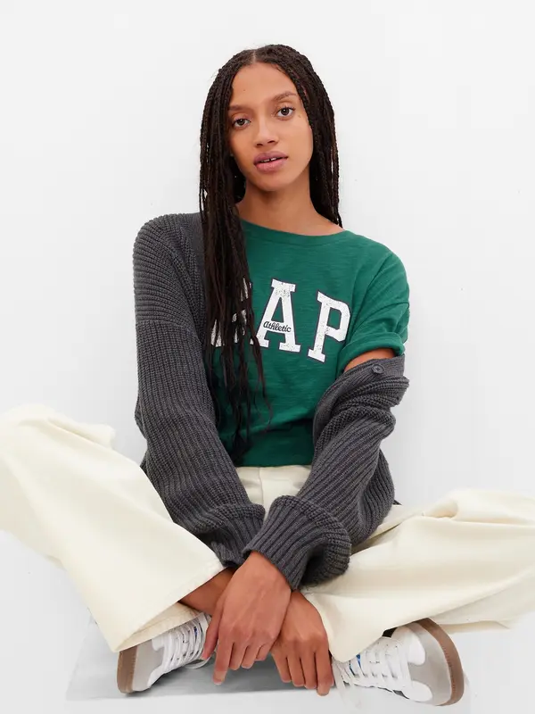 GAP T-shirt organic with GAP logo - Women's