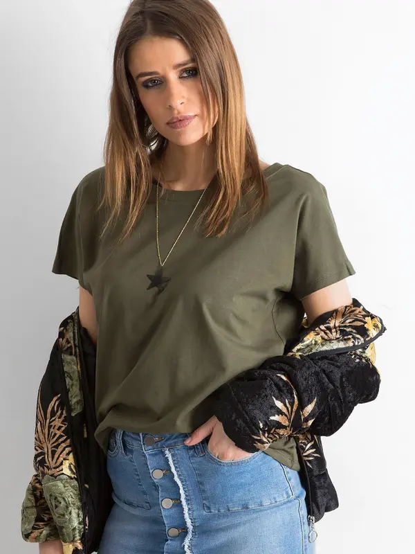 BASIC Feel Good T-shirt-RV-TS-4662.28P-khaki