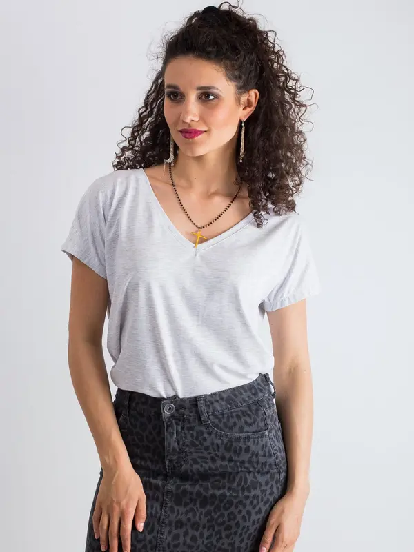 BASIC Feel Good T-shirt-RV-TS-4832.27P-light grey
