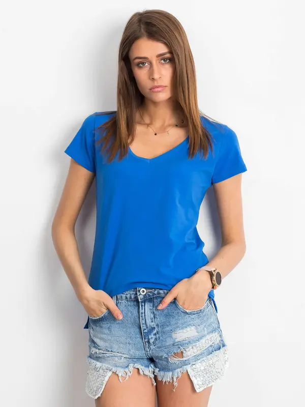 BASIC Feel Good T-shirt-RV-TS-4837.23P-dark blue